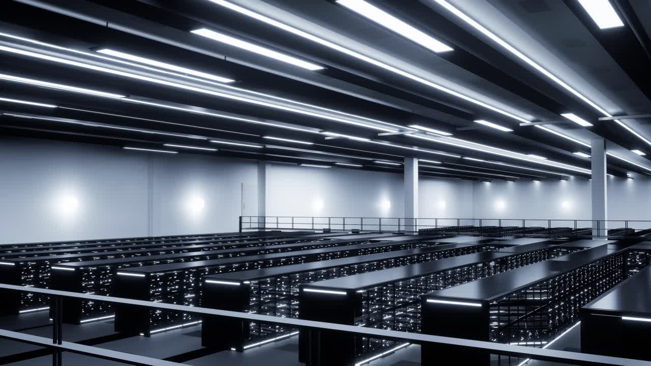 Modern Data Center Interior