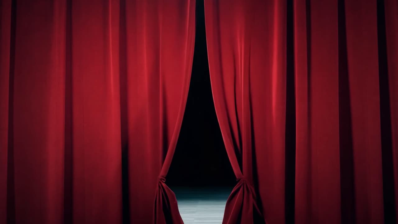 빨간 무대 커튼