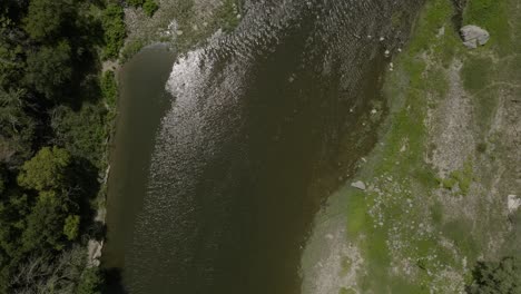 Ardeche-River-France-Birds-Eye-View-Aerial-Overhead-Balazuc