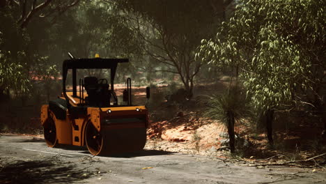 road-roller-tractor-in-the-forest