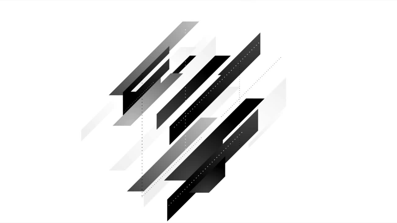 animación de video tecnológica de polígonos geométricos abstractos