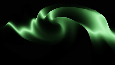 futuristic flowing spiral green waves