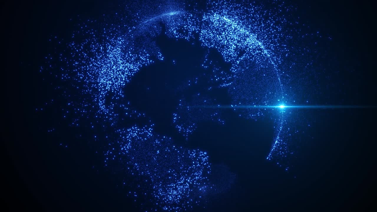 Futuristic Cyber Space Globe Background. Digital Technology Globe Map Concept