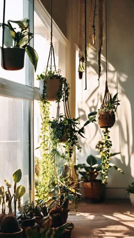 sunlight-drenched indoor plantscape