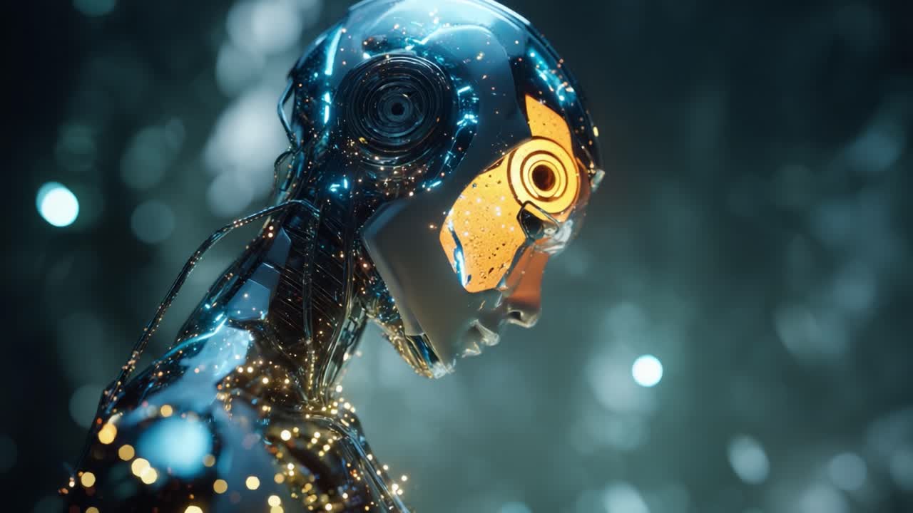 A Captivating Evolution of an Androgynous Cybernetic Being: From Aesthetic Beauty to Enhanced Functionality in a Futuristic Realm