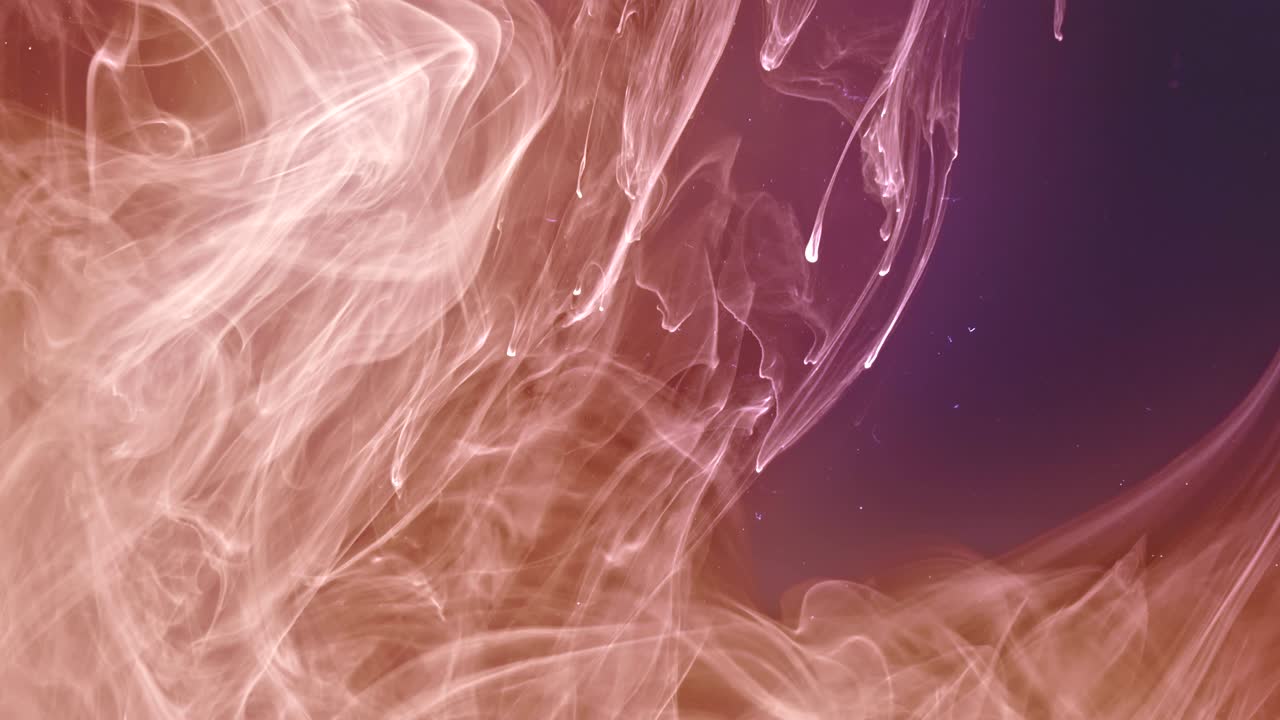 elegante y delicioso efecto visual líquido real de la pintura dentro del agua.