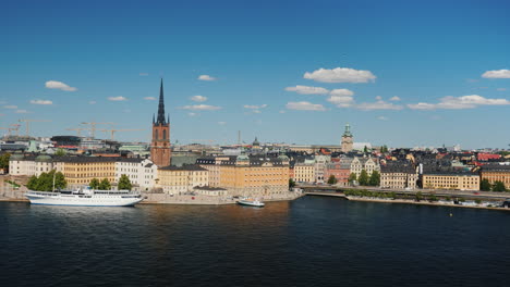 Beautiful-View-On-The-City-Of-Stockholm---The-Capital-Of-Sweden-4k-Video