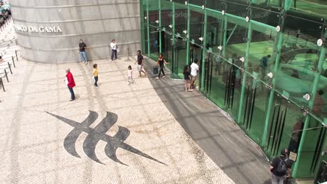 entrance of the vasco da gama shopping center mall in portugal