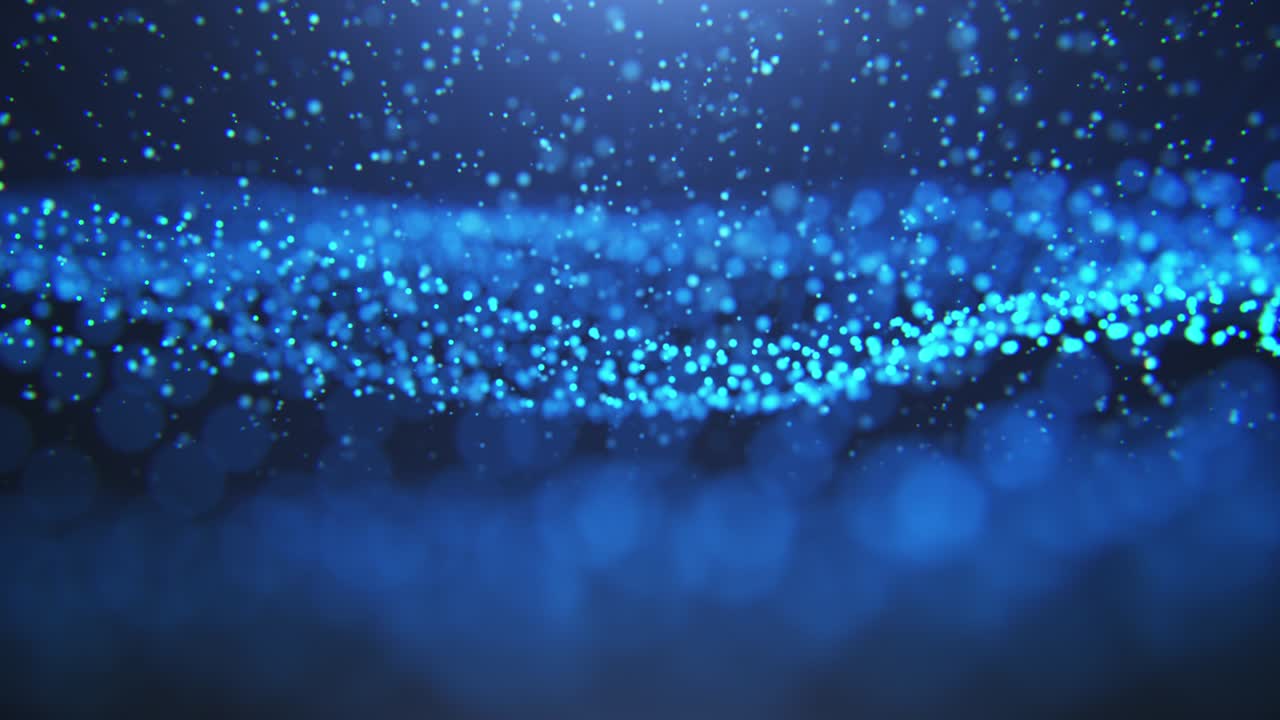 추상적인 빅 데이터 기술: 반이는 입자의 배경, 파동 입자와 디지털 서명, 반이는, 데이터 흐름 개념, 데이터 전송, 원활한 루프 가능한 3d, 4k 애니메이션