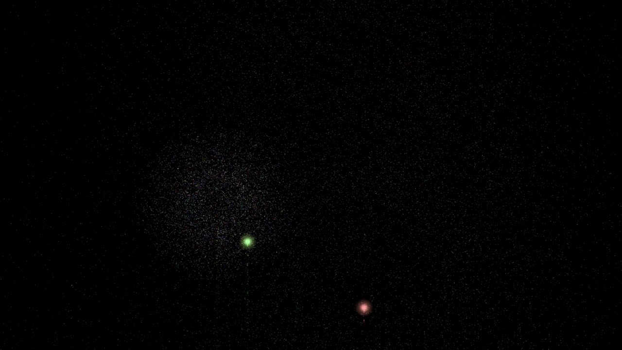 Esplosioni pirotecniche vibranti che si lanciano e si aprono in particelle luminose su un cielo notturno nero