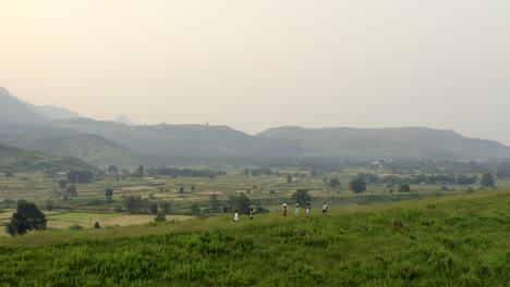 agricultural village of karjat in mumbai india - aerial shot