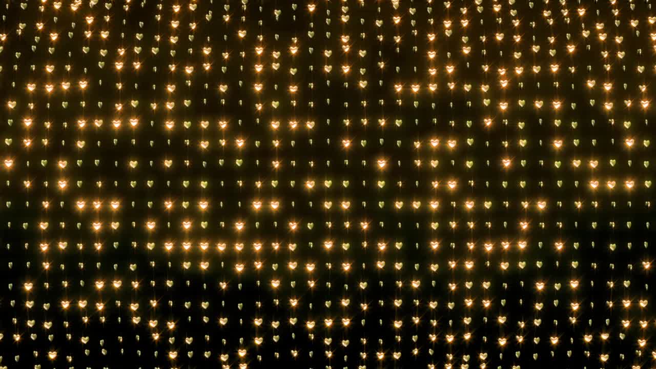Golden Heart Pattern Background