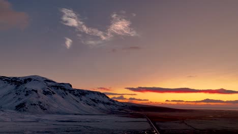 Nacreous-Polar-Clouds-In-The-Orange-Sky-At-Sunrise-In-South-Iceland