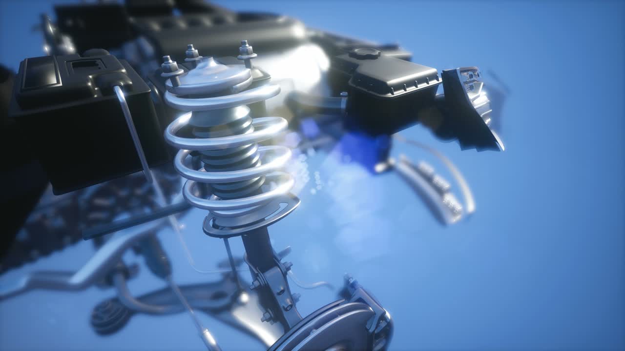 motores de automóviles detallados y otras piezas