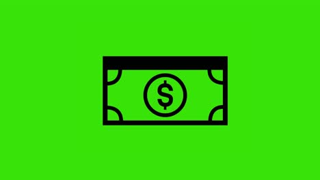 dollar banknote icons - vector animate stock