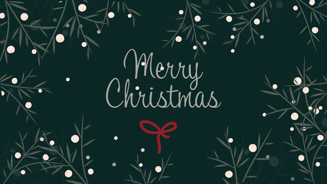 평평한 디자인으로 사랑스러운 크리스마스 카드 컬렉션의 모션 그래픽