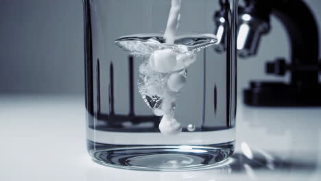 dissolving in beaker