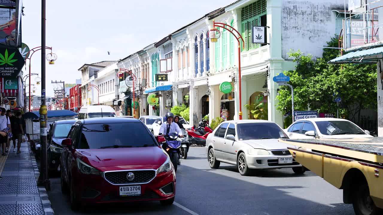 Street Scene in a Thai Town