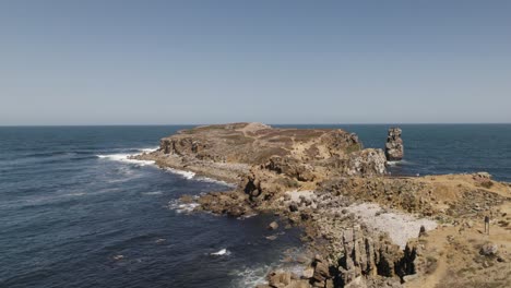 ilheu da papoa, rocky headland in peniche, portugal