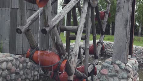 water wheel fountain