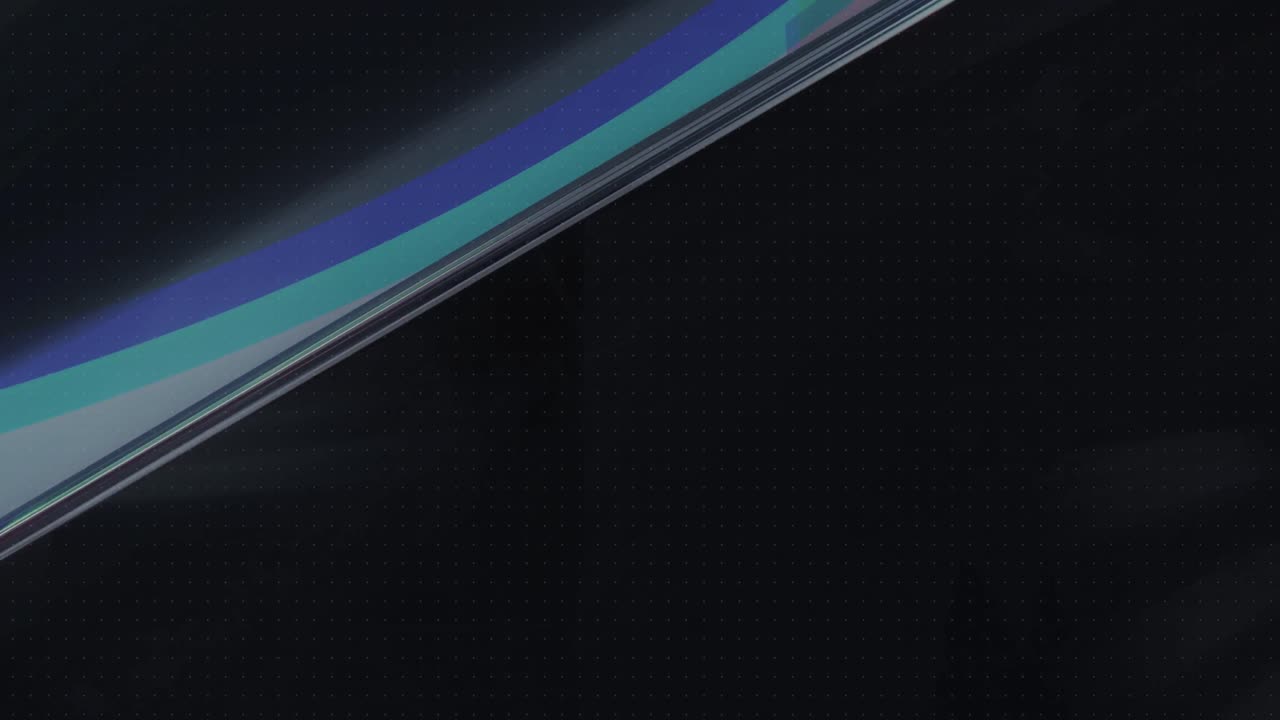 Animation of circles moving and cube on black background