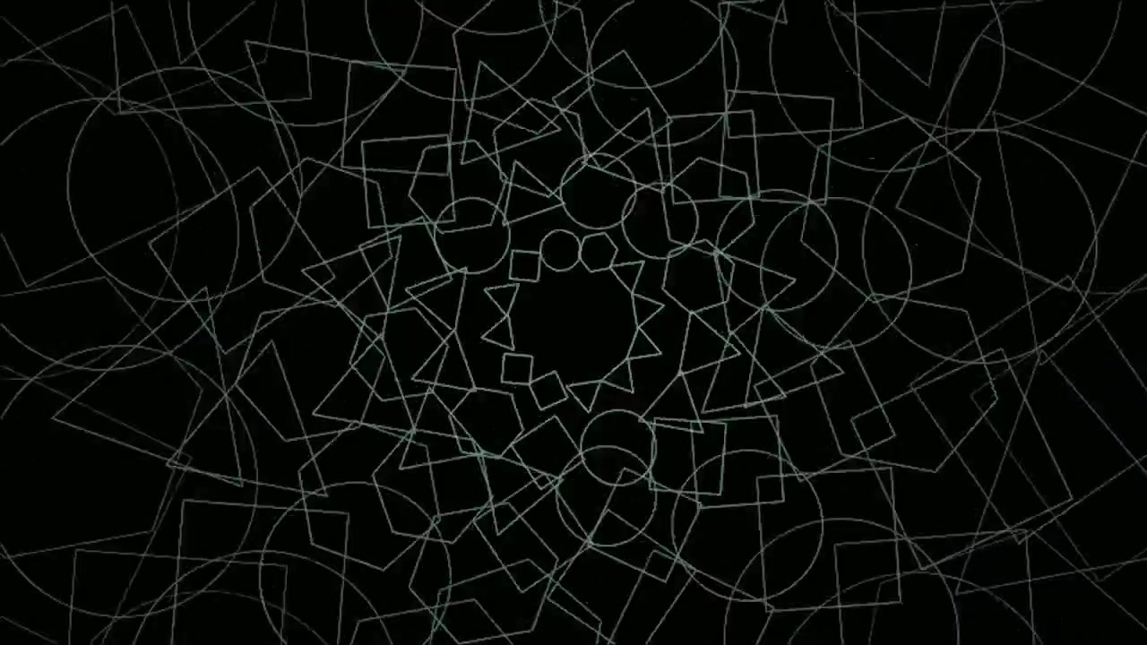 Abstract Geometric Pattern Rotating in a Circular Motion