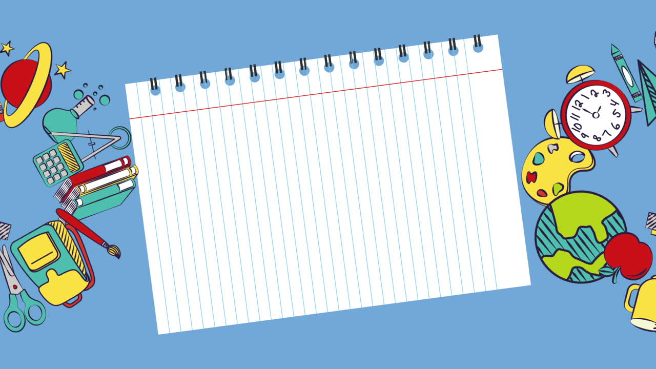 Back to school video animation