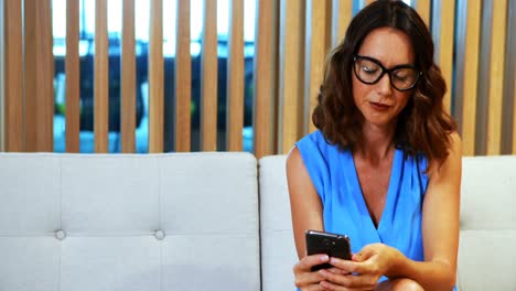 Female-executive-using-mobile-phone