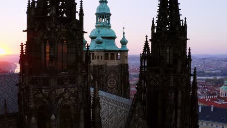 aerial view st. nicolas church in prague