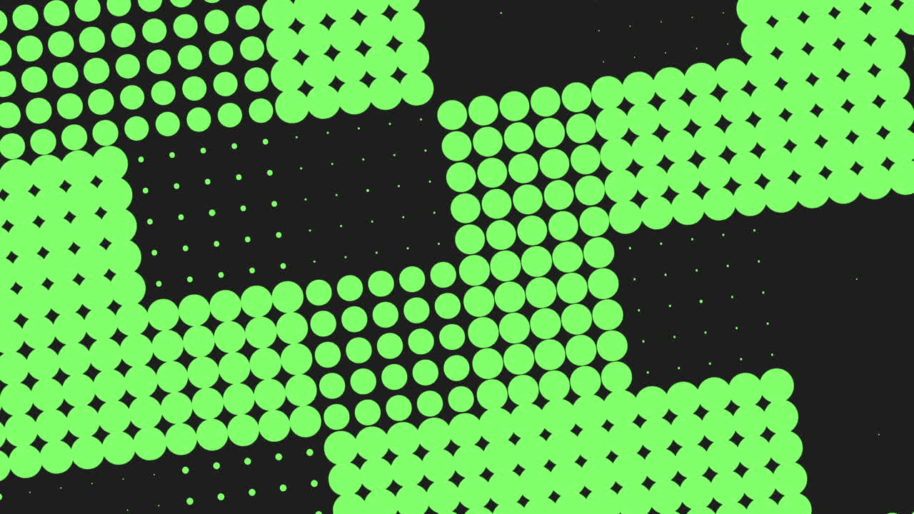 Black and green dot pattern modern abstract design with grid-like arrangement