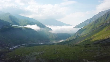 Aerial-Of-A-River-Through-The-Countryside-In-The-Republic-Of-Georgia-1