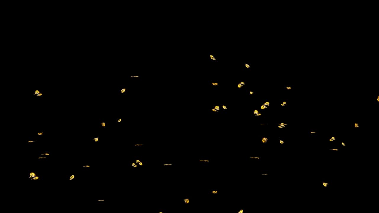 el fondo de animación en bucle de 4k de la mariposa voladora en la pantalla azul.