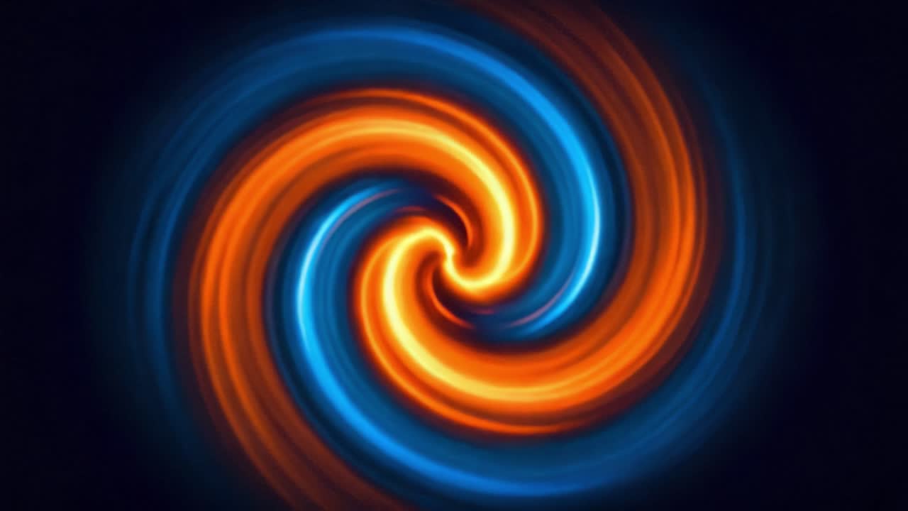 Dynamic Swirling Patterns of Orange and Blue Vortex Creating an Engaging Visual Experience with Fluid Motion and Bright Colors for a Stunning Aesthetic