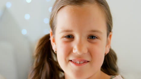 portrait of happy small girl 4k