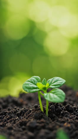 sprouting seedling in soil