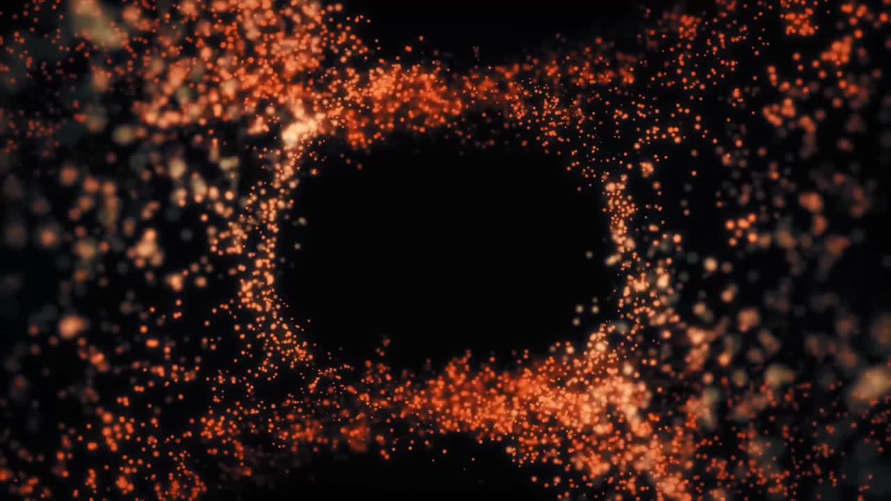 fondo negro abstracto con círculos brillantes