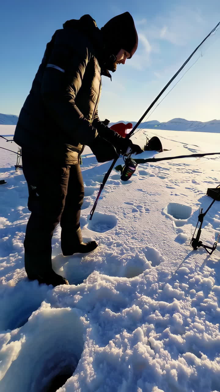 Ice Fishing Trip in Arctic