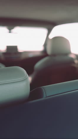 blurred view of car interior