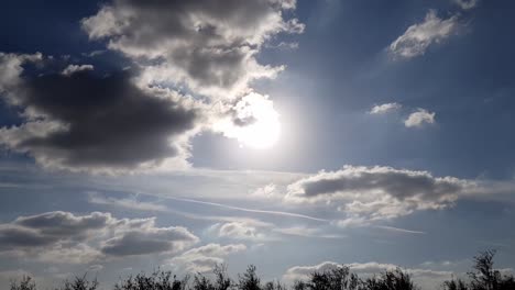 blue sky and white clouds time lapse, omurtag, bulgaria - october 13th, 2018