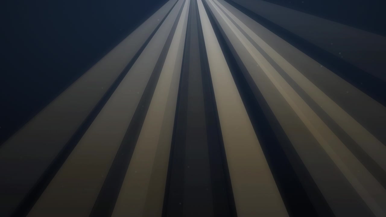 Abstract Background with Glowing Light Beams and Floating Particles