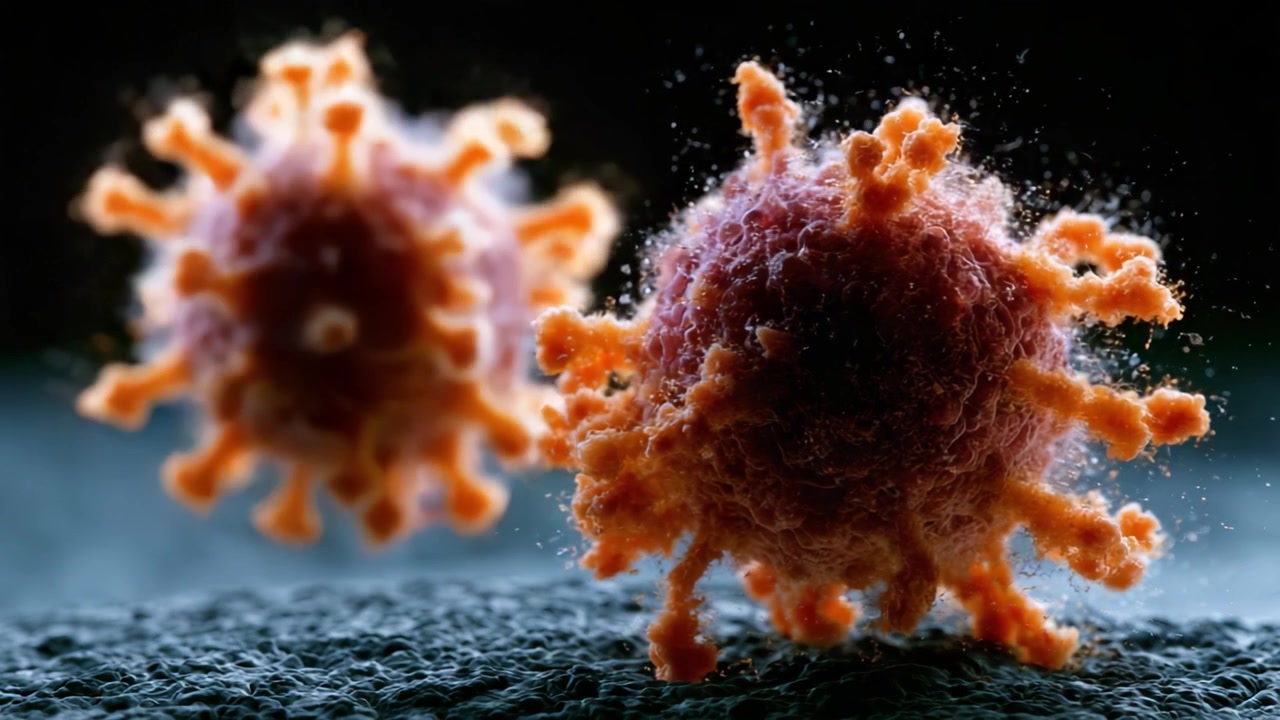 Microscopic View of Viral Particles: Exploring the Intricate Structure and Dynamics of Pathogens at the Nano Scale.