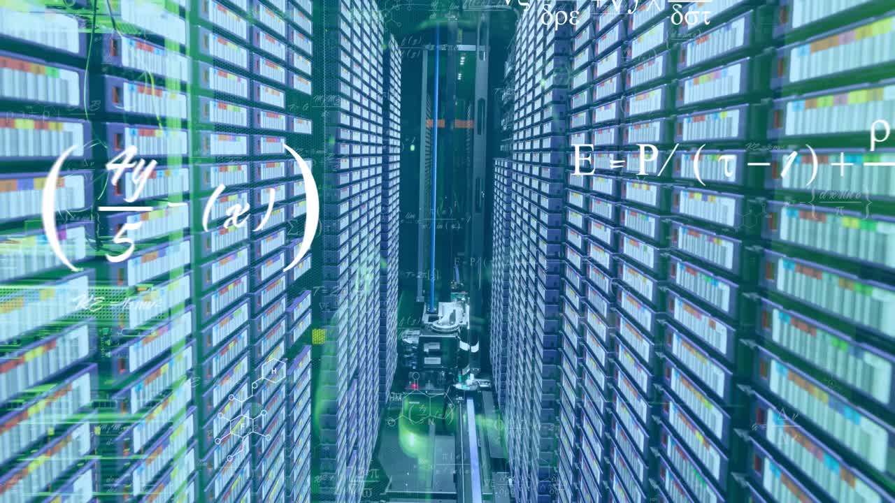 Animation of mathematical equations data processing over computer servers