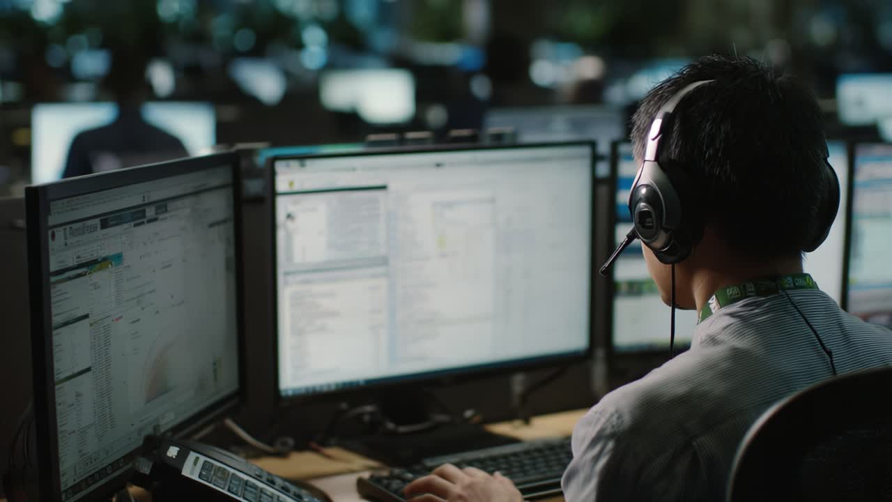 Focused Operator in a Control Room: Monitoring Multiple Screens and Handling Communications in a Dynamic Work Environment