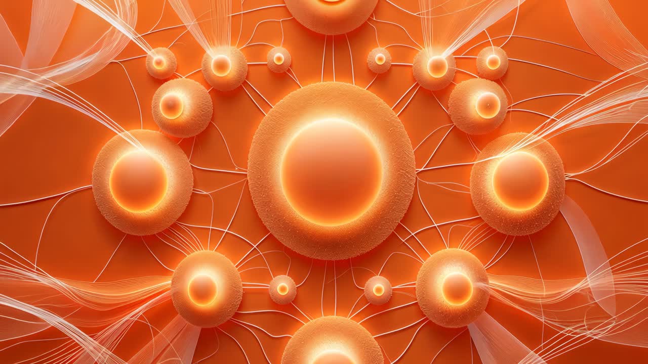 Abstract Orange Spheres Network