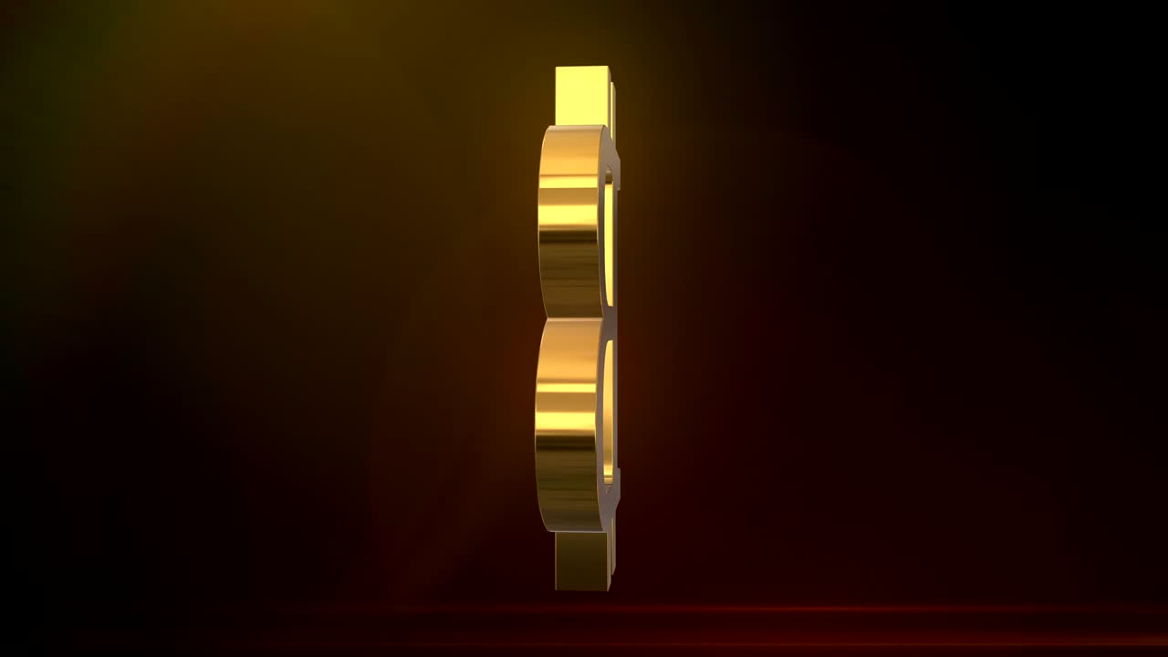 Shiney Spinning Bitcoin Sign
