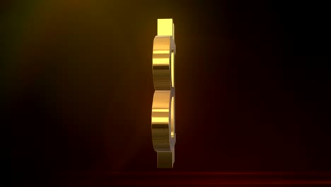shiney spinning bitcoin sign