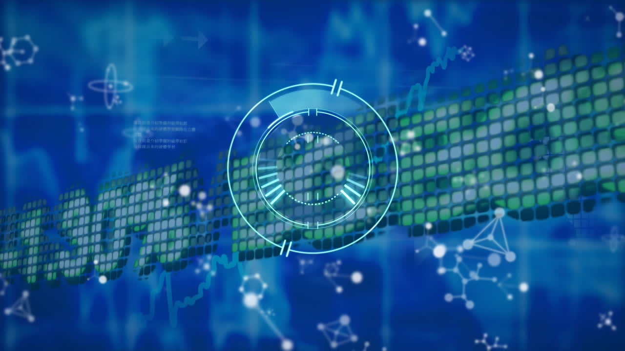 분자 및 데이터 처리에 대한 범위 스캐닝의 애니메이션