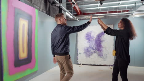 couple visiting an art gallery