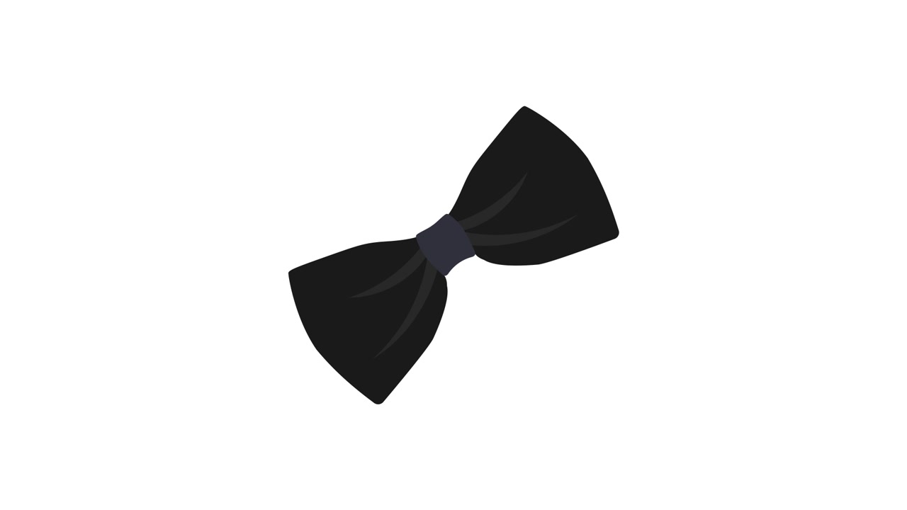 Papillon nero animato che compare e scompare