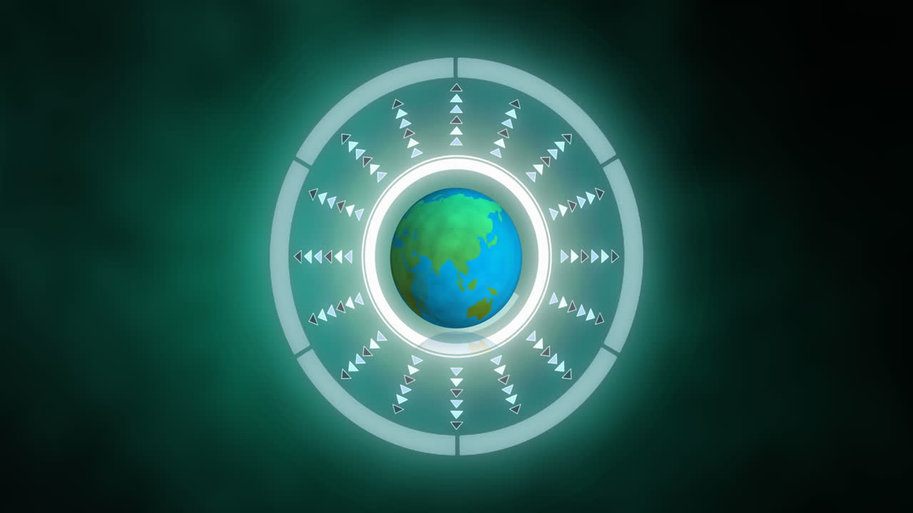 Animation of scope scanning and data processing over globe